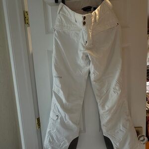 Marmot White Women’s Ski Pants, Size S/P.